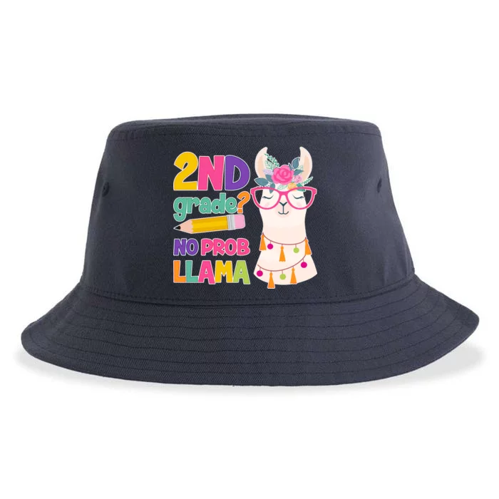 2nd Grade? No Prob Llama Sustainable Bucket Hat