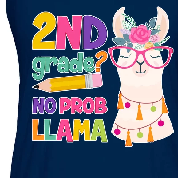 2nd Grade? No Prob Llama Ladies Essential Flowy Tank