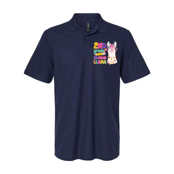 2nd Grade? No Prob Llama Softstyle Adult Sport Polo