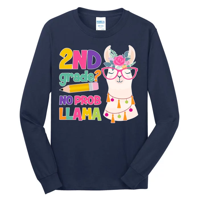 2nd Grade? No Prob Llama Tall Long Sleeve T-Shirt