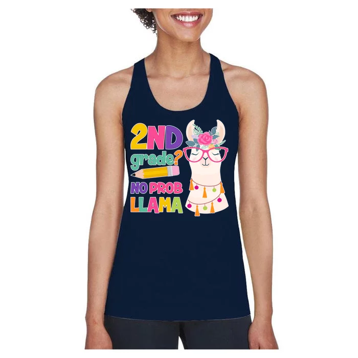 2nd Grade? No Prob Llama Women's Racerback Tank