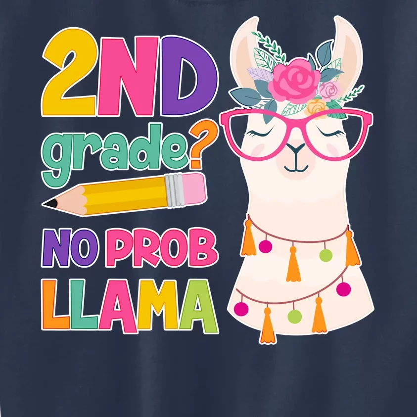 2nd Grade? No Prob Llama Kids Sweatshirt