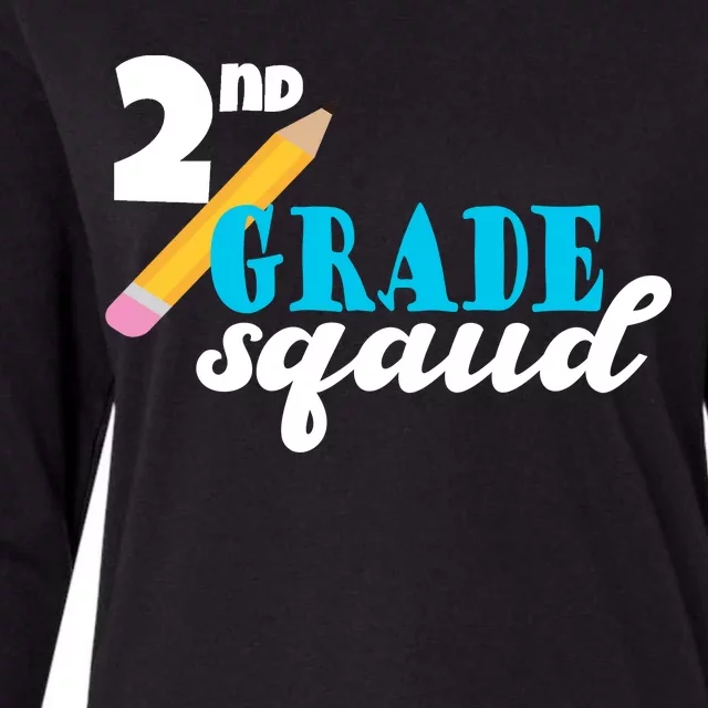 2nd Grade Squad School Pencil Womens Cotton Relaxed Long Sleeve T-Shirt