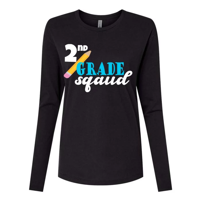 2nd Grade Squad School Pencil Womens Cotton Relaxed Long Sleeve T-Shirt