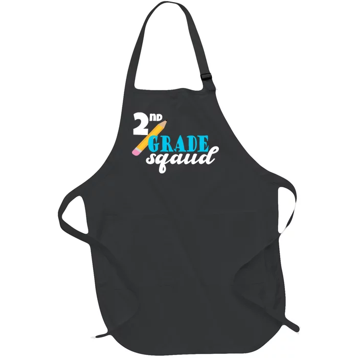 2nd Grade Squad School Pencil Full-Length Apron With Pocket