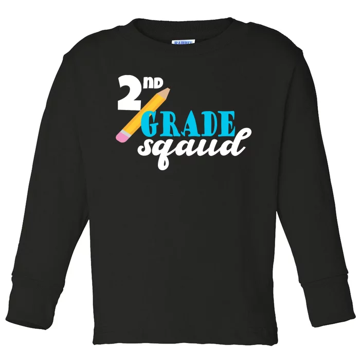 2nd Grade Squad School Pencil Toddler Long Sleeve Shirt