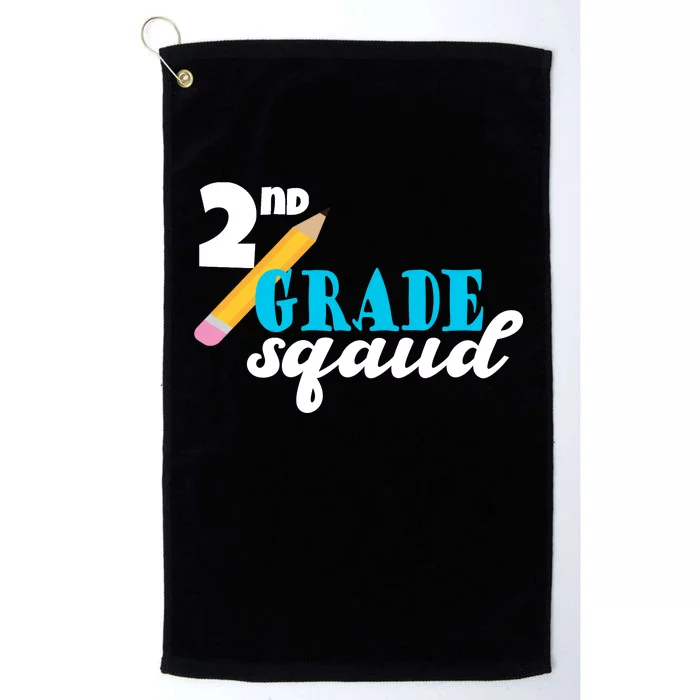 2nd Grade Squad School Pencil Platinum Collection Golf Towel