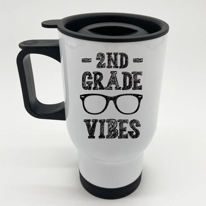 2nd Grade Vibes Front & Back Stainless Steel Travel Mug