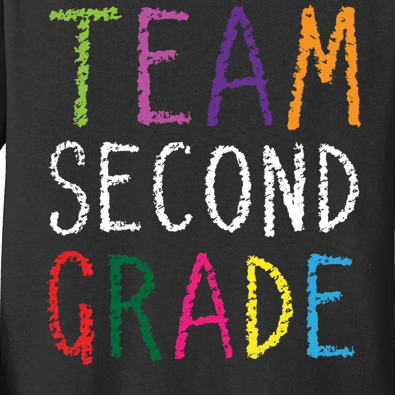 2nd Team Second Grade Kids Long Sleeve Shirt