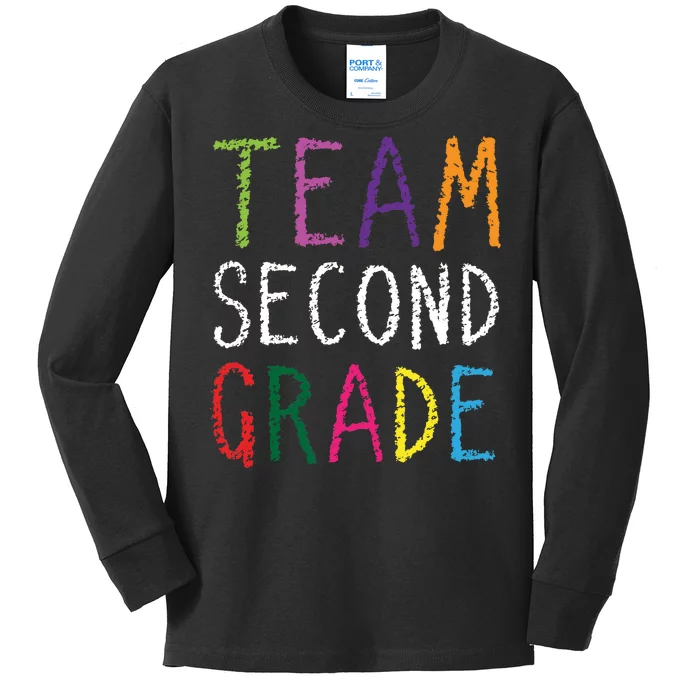 2nd Team Second Grade Kids Long Sleeve Shirt