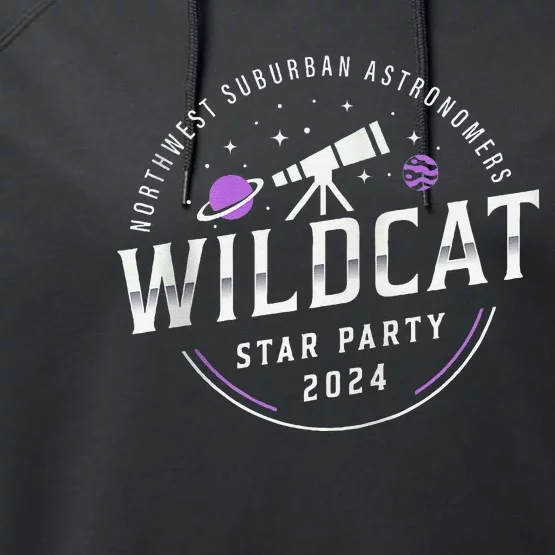 2024 Northwest Suburban Astronomers Wildcat Star Party Performance Fleece Hoodie