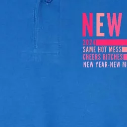 2024 New Year Same Hot Mess Cheers Bitches Gift Softstyle Adult Sport Polo