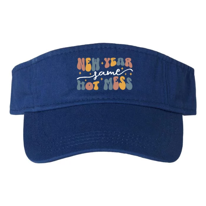 2024 New Year Same Hot Mess Party 2024 Happy New Year Funny Gift Valucap Bio-Washed Visor