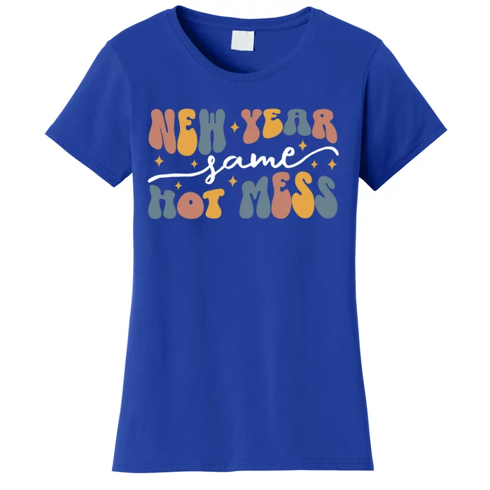 2024 New Year Same Hot Mess Party 2024 Happy New Year Funny Gift Women's T-Shirt