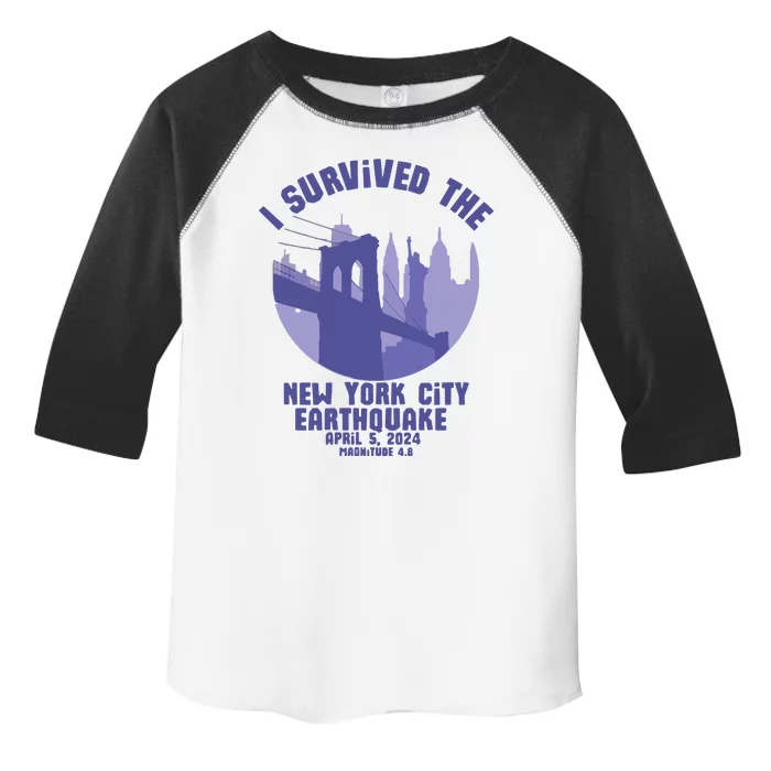 2024 New York City Earthquake Survivor Toddler Fine Jersey T-Shirt