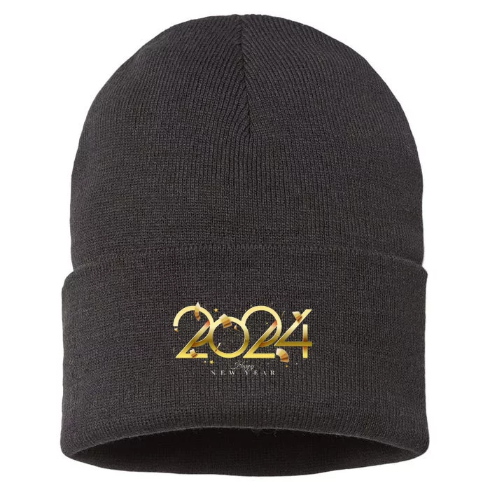 2024 New Years Eve Party Supplies NYE 2024 Happy New Year Sustainable Knit Beanie