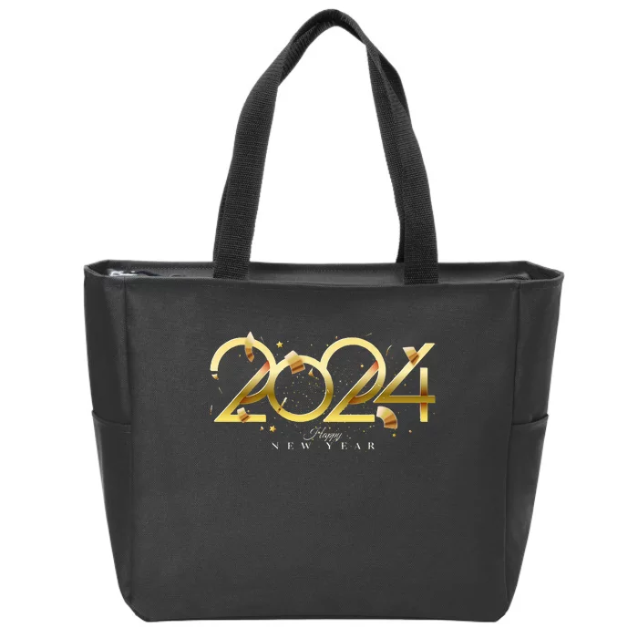 2024 New Years Eve Party Supplies NYE 2024 Happy New Year Zip Tote Bag