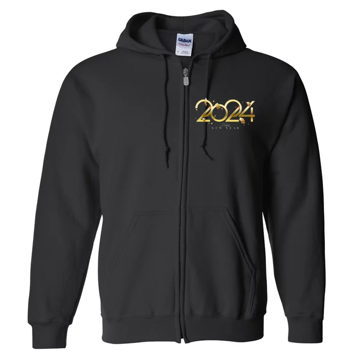 2024 New Years Eve Party Supplies NYE 2024 Happy New Year Full Zip Hoodie