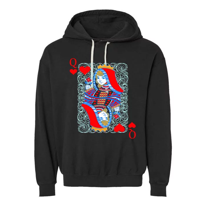 2 Of 2 King And Queen Matching Poker For Couples Garment-Dyed Fleece Hoodie