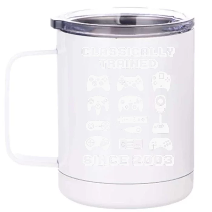 2003 Old School Video Game Theme Birthday Front & Back 12oz Stainless Steel Tumbler Cup