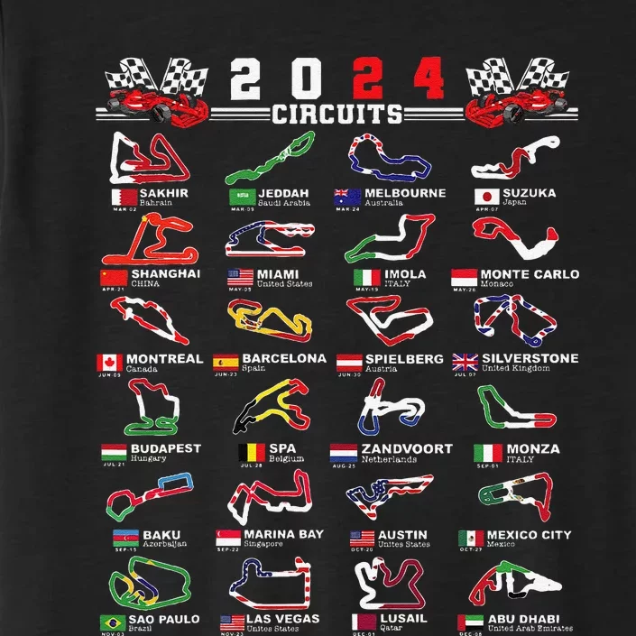 2024 Open Wheel Formula Racing World Circuits Race Tracks Gift ChromaSoft Performance T-Shirt