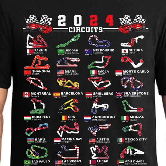 2024 Open Wheel Formula Racing World Circuits Race Tracks Gift Pajama Set