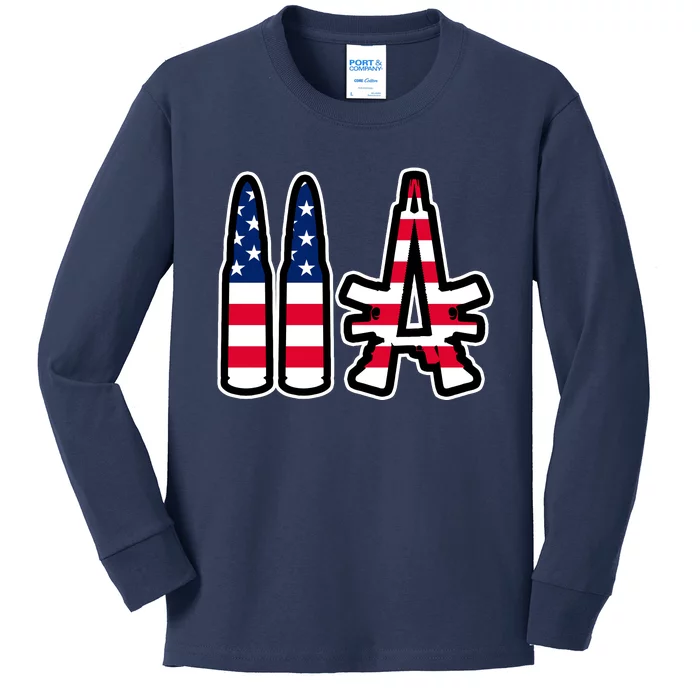 2A Patriotic Kids Long Sleeve Shirt