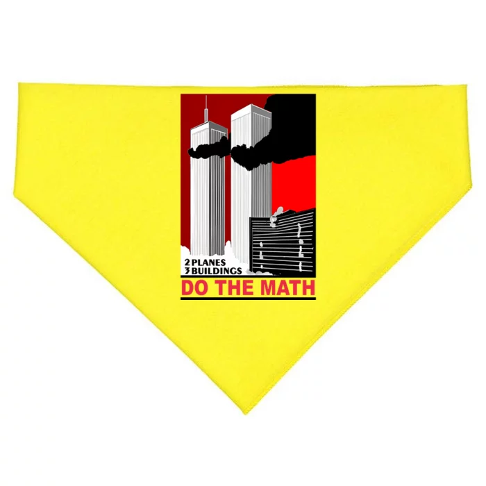 2 Planes 3 Buildings Do The Math USA-Made Doggie Bandana