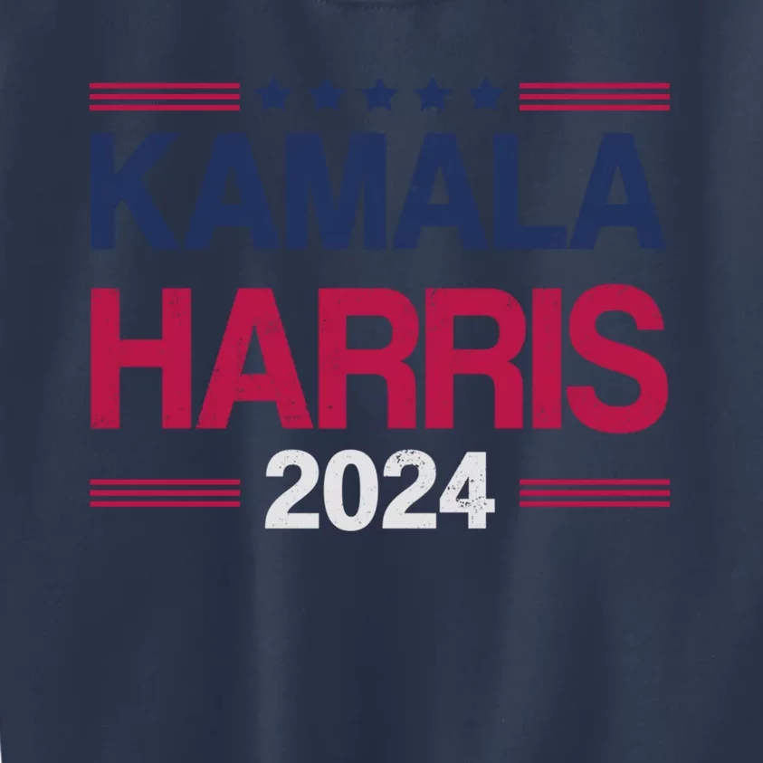 2024 President American Flag Joe Biden Kamala Kids Sweatshirt