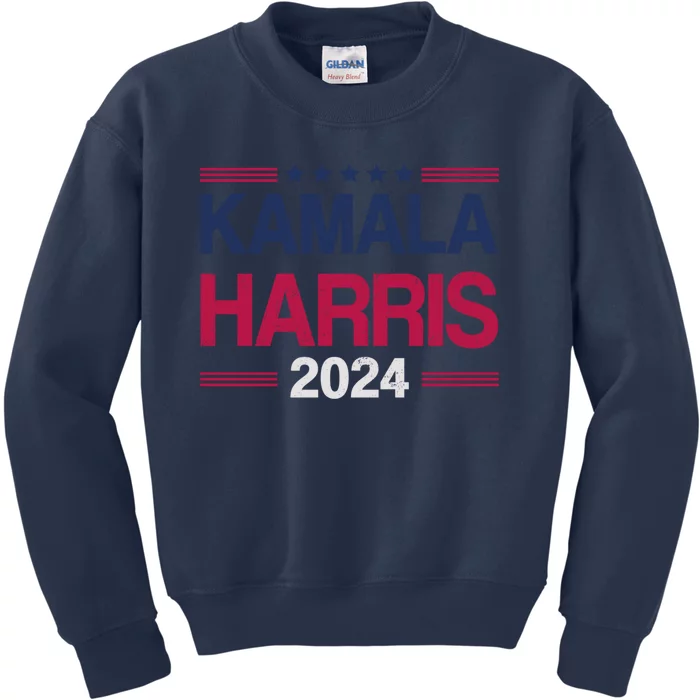 2024 President American Flag Joe Biden Kamala Kids Sweatshirt