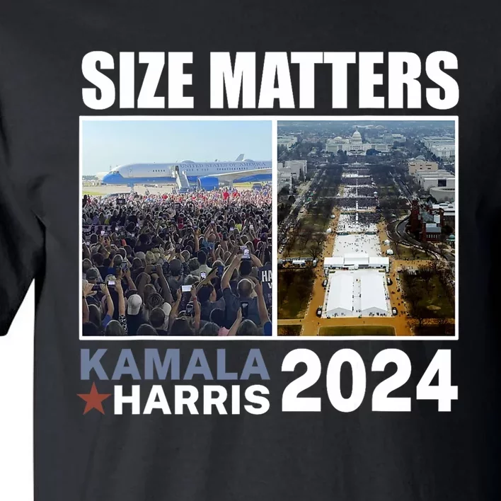 2024 President Campaign Crowd Size Kamala V Trump Tall T-Shirt