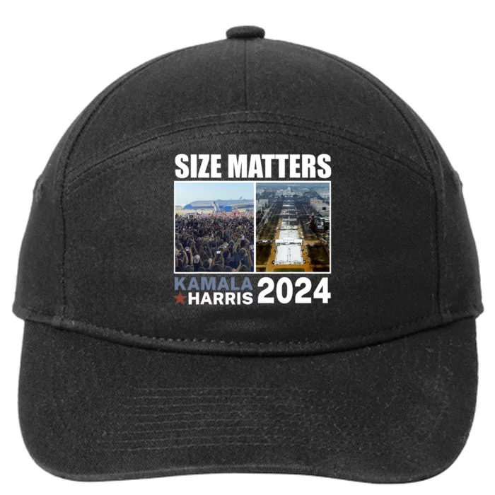 2024 President Campaign Crowd Size Kamala V Trump 7-Panel Snapback Hat