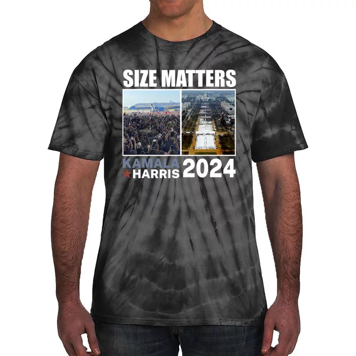 2024 President Campaign Crowd Size Kamala V Trump Tie-Dye T-Shirt