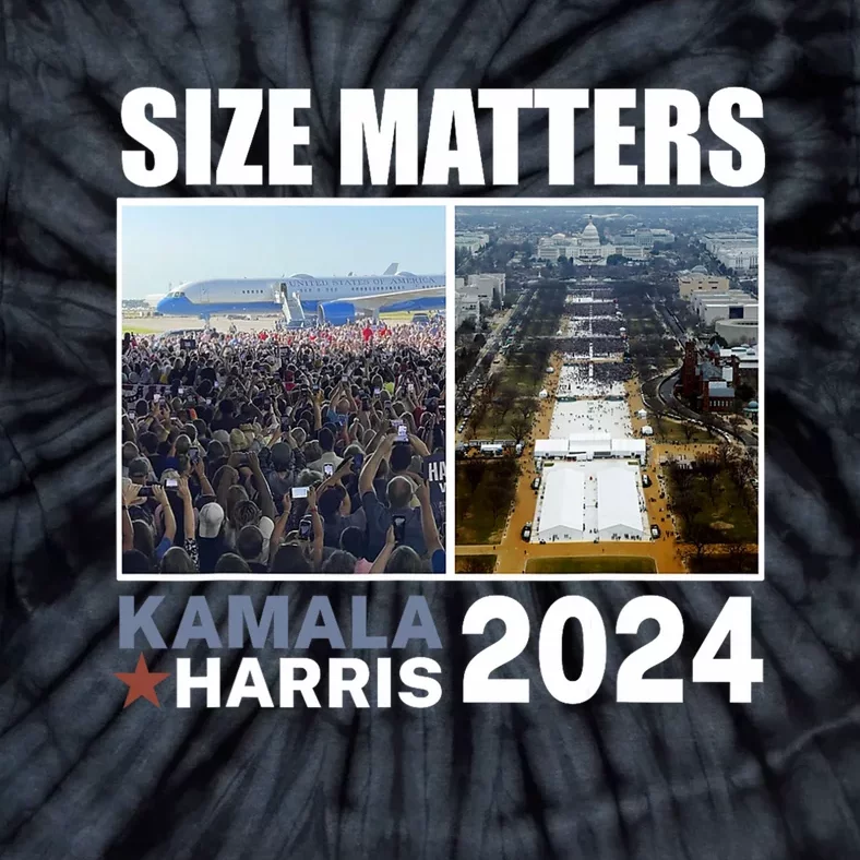 2024 President Campaign Crowd Size Kamala V Trump Tie-Dye T-Shirt