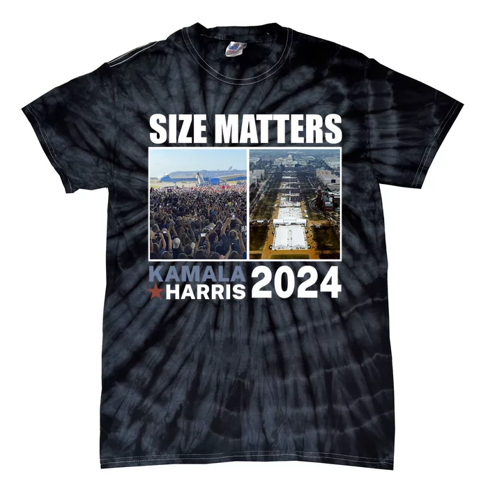 2024 President Campaign Crowd Size Kamala V Trump Tie-Dye T-Shirt