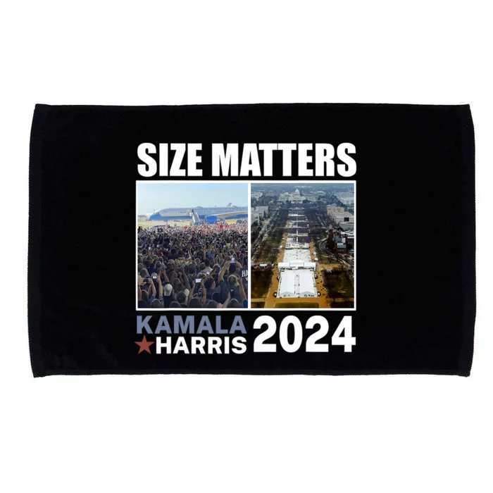 2024 President Campaign Crowd Size Kamala V Trump Microfiber Hand Towel