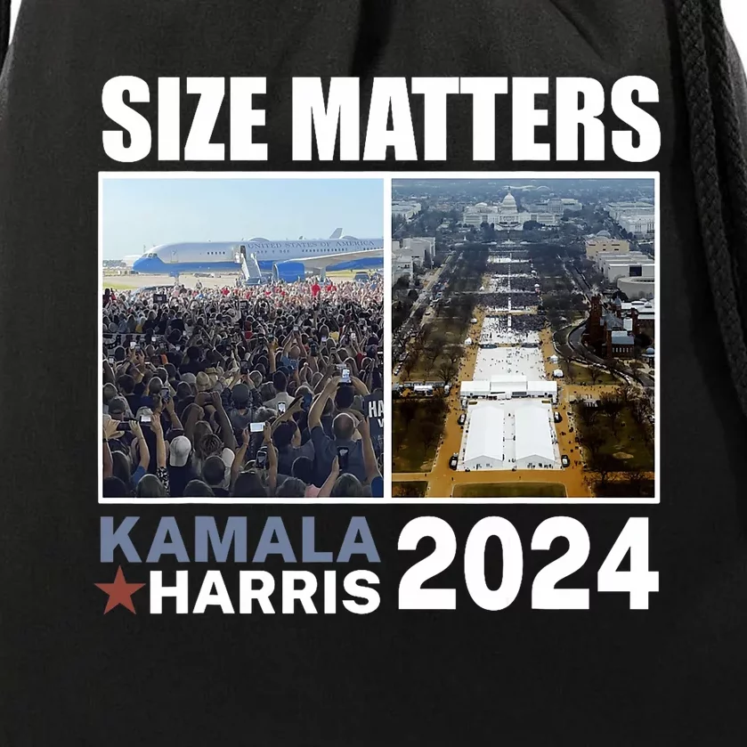 2024 President Campaign Crowd Size Kamala V Trump Drawstring Bag