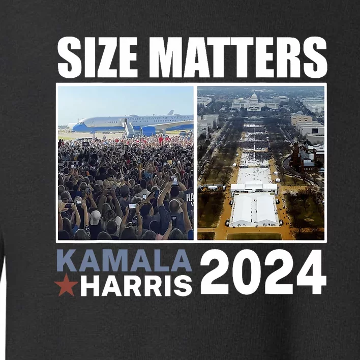 2024 President Campaign Crowd Size Kamala V Trump Toddler Sweatshirt