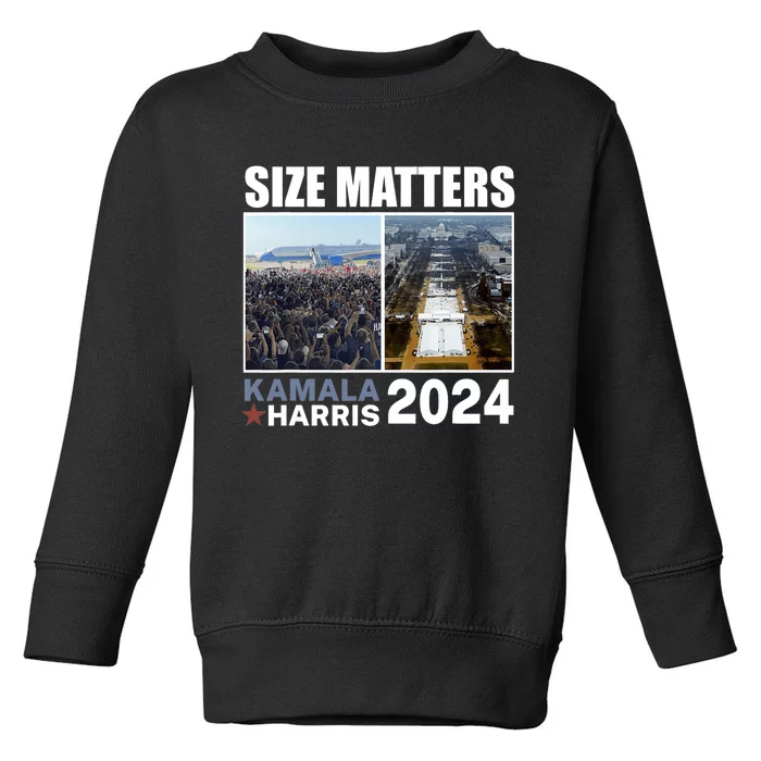 2024 President Campaign Crowd Size Kamala V Trump Toddler Sweatshirt