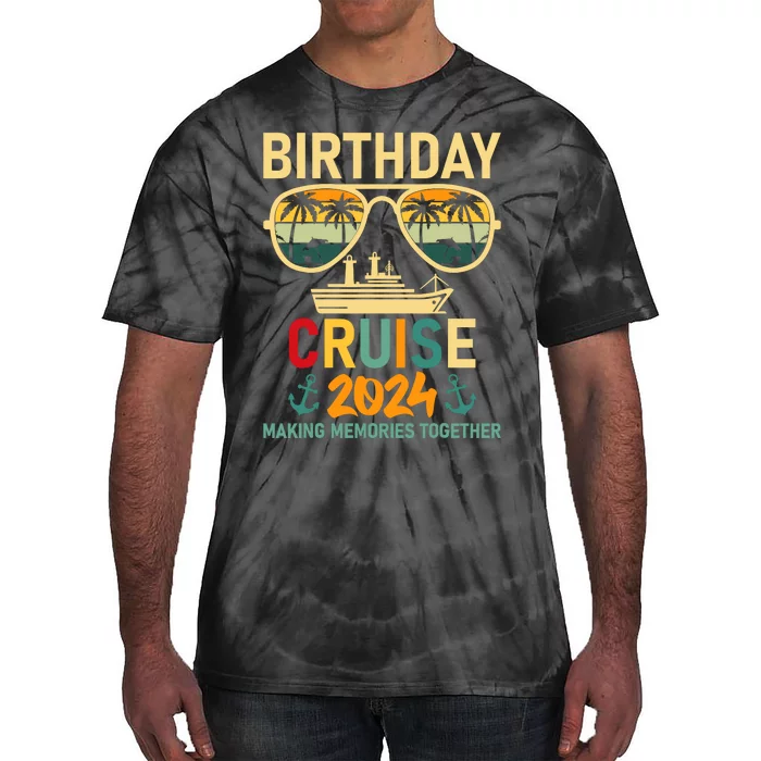 2024 Party Cruise Birthday Vacation Tie-Dye T-Shirt