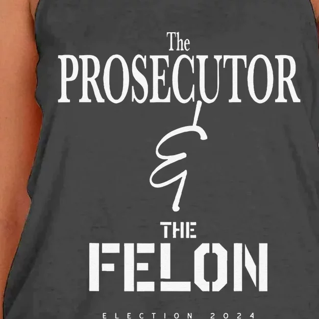 2024 President Election Kamala Harris Prosecutor Maga Women's Knotted Racerback Tank