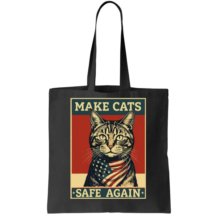 2024 Presidential Election Make Cats Safe Again Tote Bag