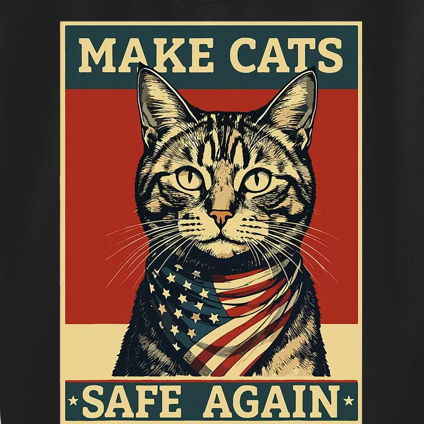 2024 Presidential Election Make Cats Safe Again Kids Sweatshirt