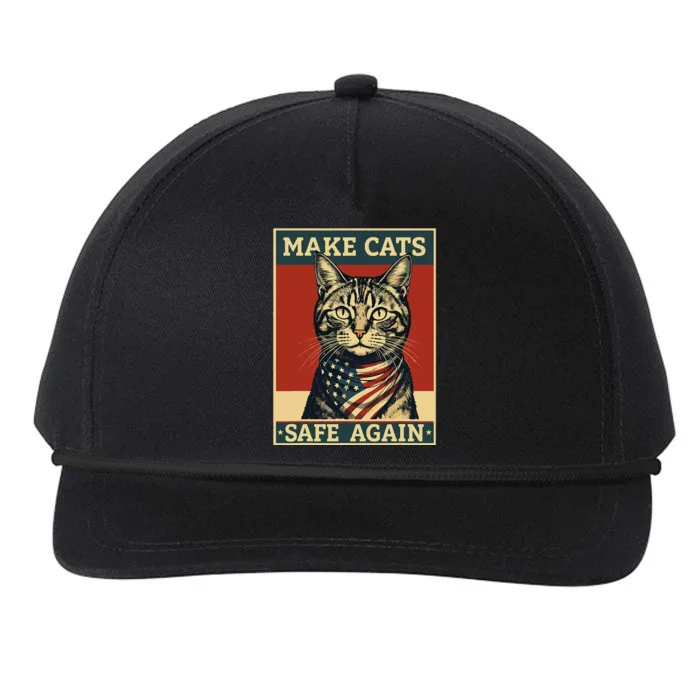 2024 Presidential Election Make Cats Safe Again Snapback Five-Panel Rope Hat