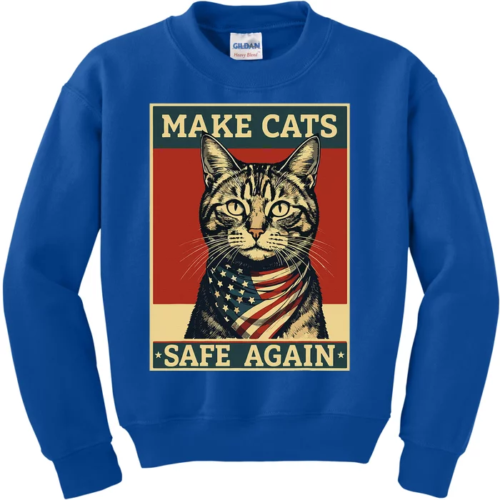 2024 Presidential Election Make Cats Safe Again Kids Sweatshirt