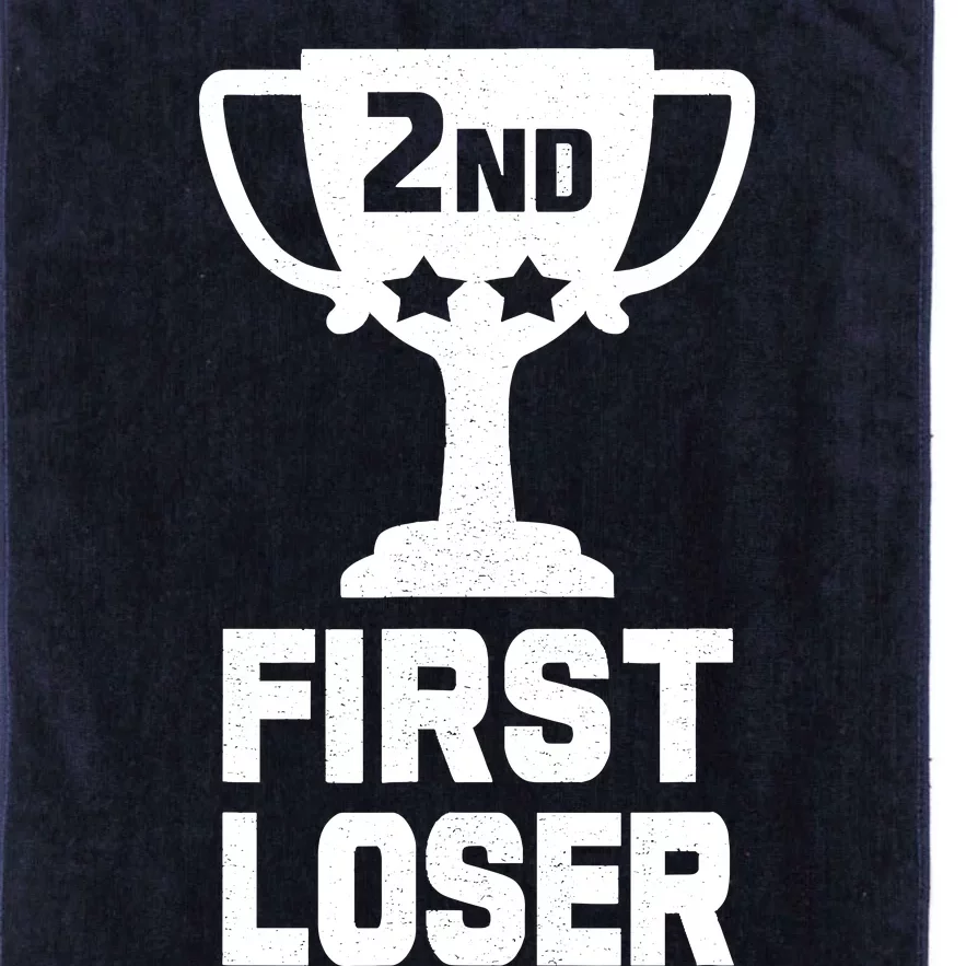 2nd Place First Loser Funny Second Place Trophy Platinum Collection Golf Towel