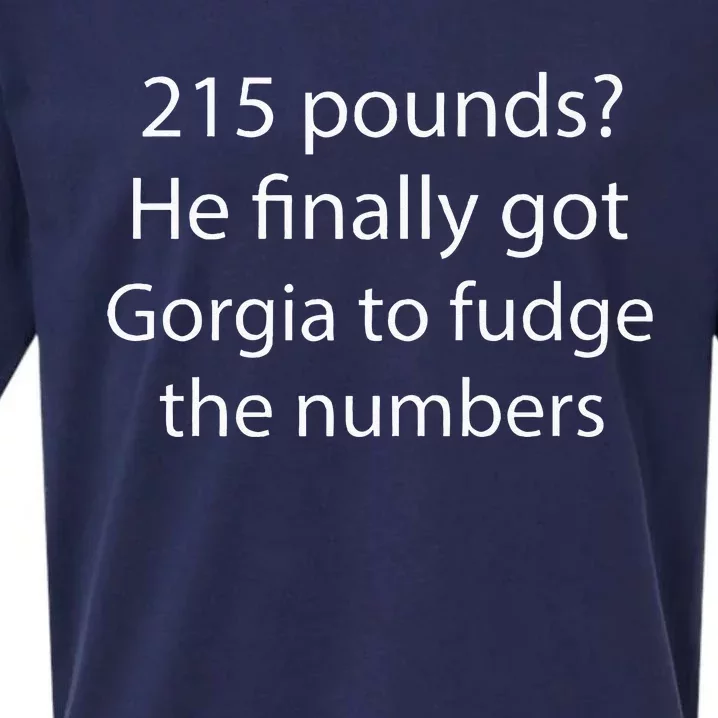 215 Pounds He Finally Got Georgia To Fudge The Numbers Sueded Cloud Jersey T-Shirt