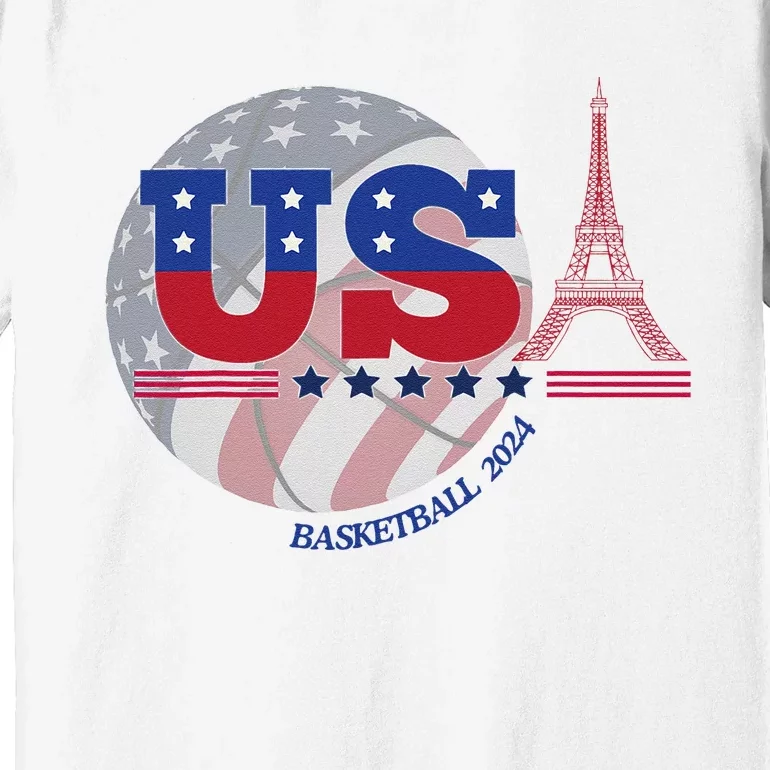 2024 Paris Sport Games Basketball Basket Ball Premium T-Shirt