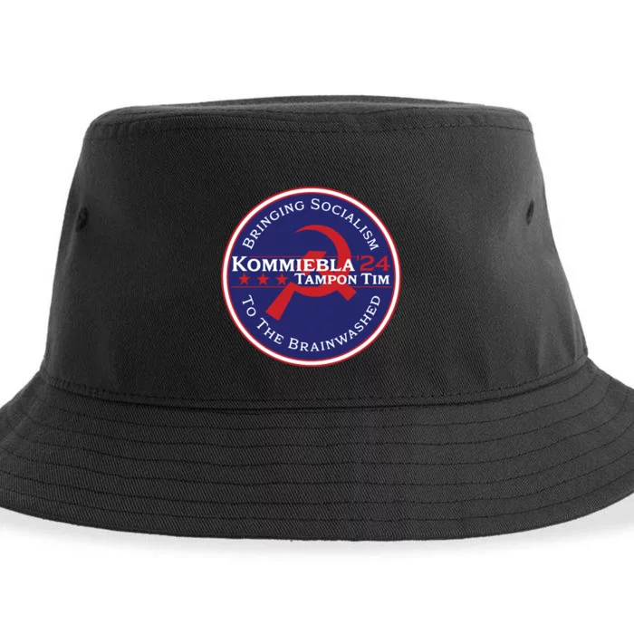 24 Political Satire Kommiebla Tampon Tim Sustainable Bucket Hat