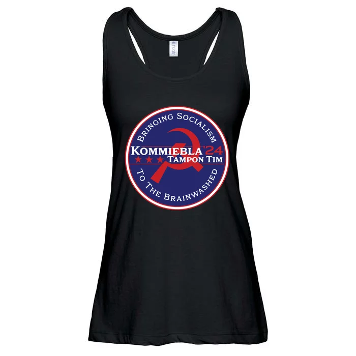 24 Political Satire Kommiebla Tampon Tim Ladies Essential Flowy Tank